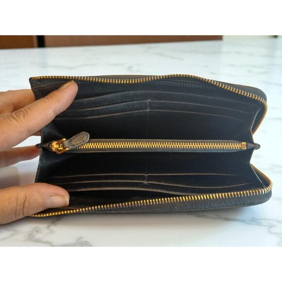 Prada Tessuto Nylon Quilted Zip Around Wallet in Black - Picture 10 of 13